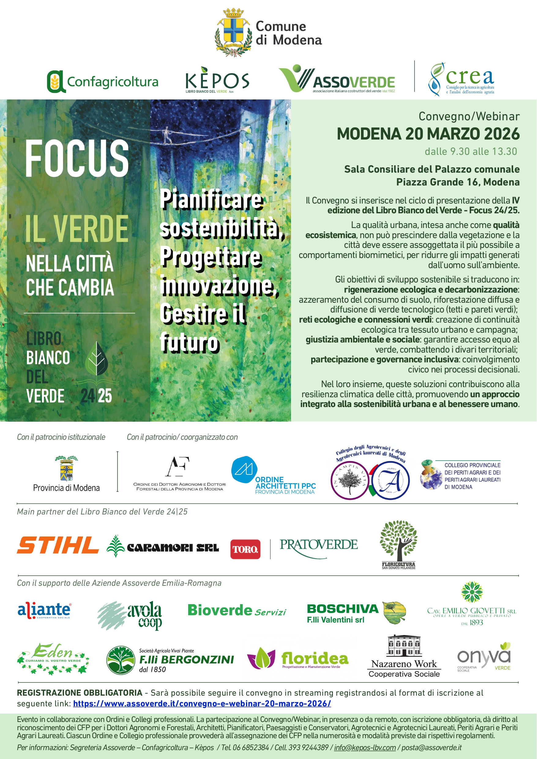 Convegno Modena verde urbano sostenibilità Alberto Giuntoli Libro Bianco del Verde