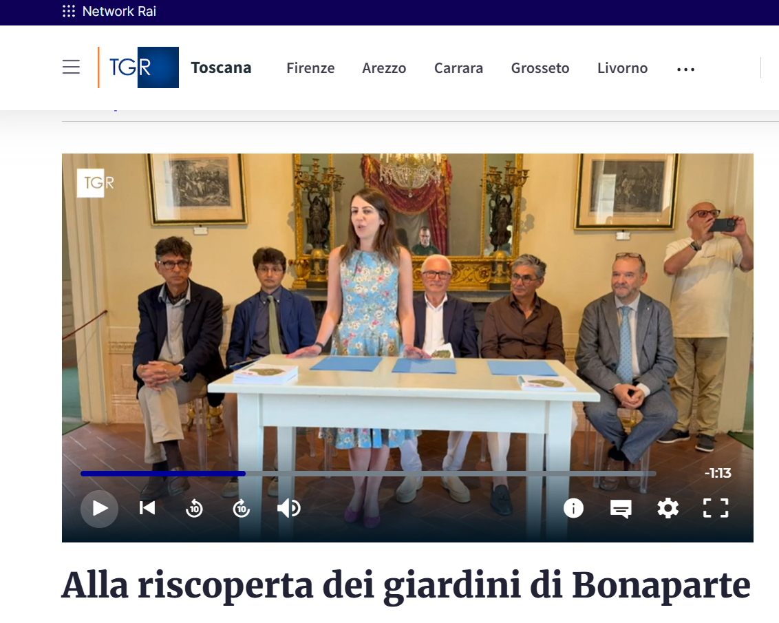 Il TGR racconta il restauro delle Residenze Napoleoniche all’Isola d’Elba: i giardini delle Ville dei Mulini e di San Martino tornano alla luce